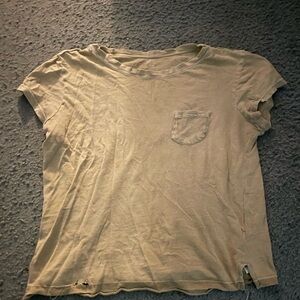 light brown bdg shirt perfect wear vintage pocket crop tee size medium